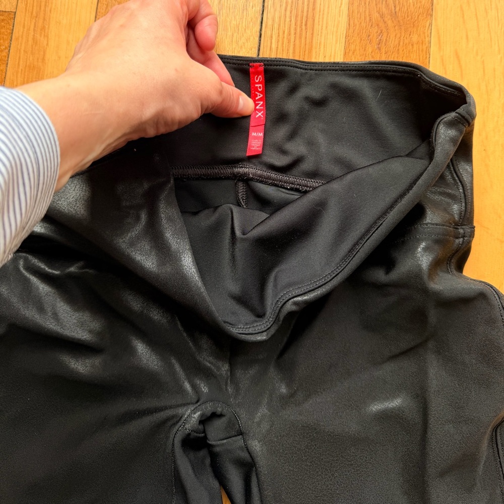 Spanx high waisted faux leather leggings